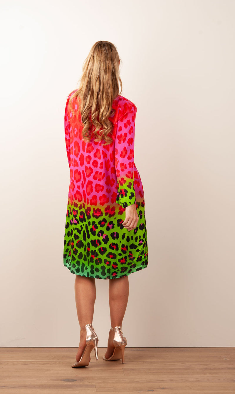 Kleid „Leo“ Pink | Grün | Multicolor