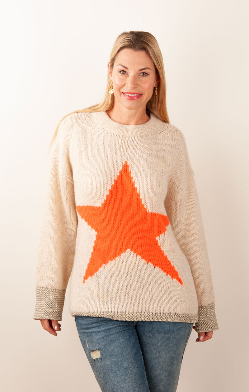 Grace Pullover Beige | Orange