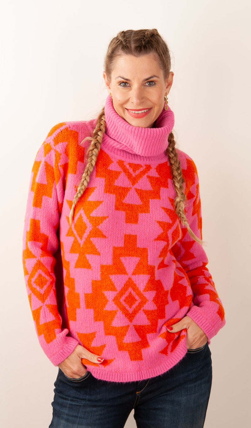 Pullover Pink | Orange