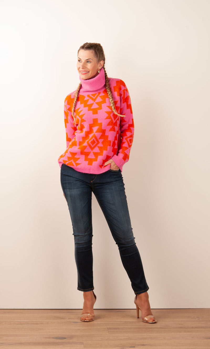 Pullover Pink | Orange