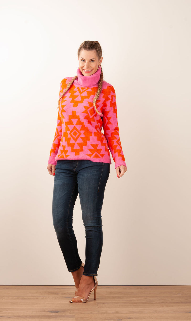 Pullover Pink | Orange