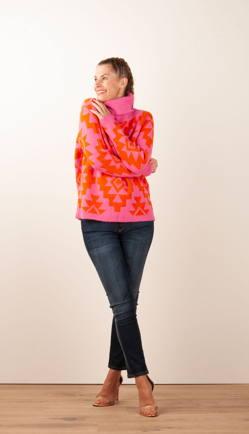 Pullover Pink | Orange