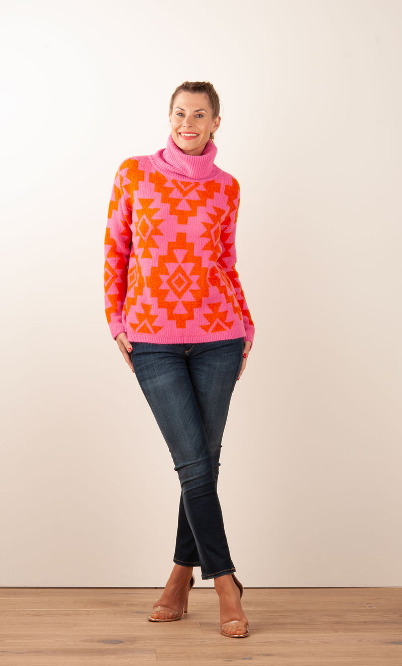 Pullover Pink | Orange