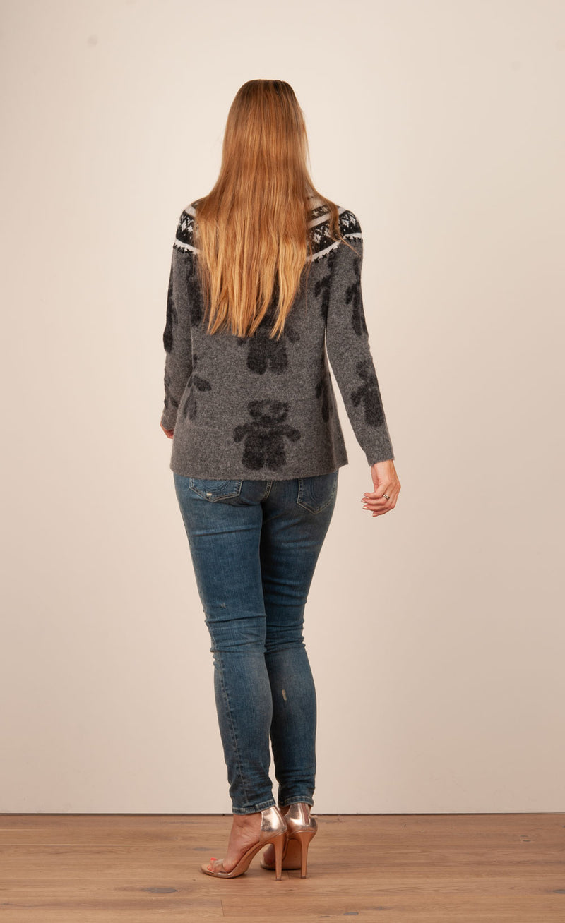 Pullover Grau | Schwarz | Weiß