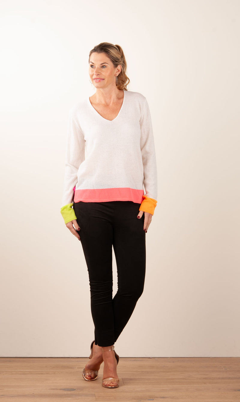 Pullover Weiß | Multicolor