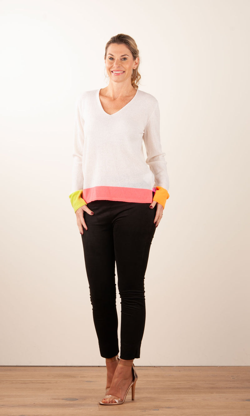 Pullover Weiß | Multicolor