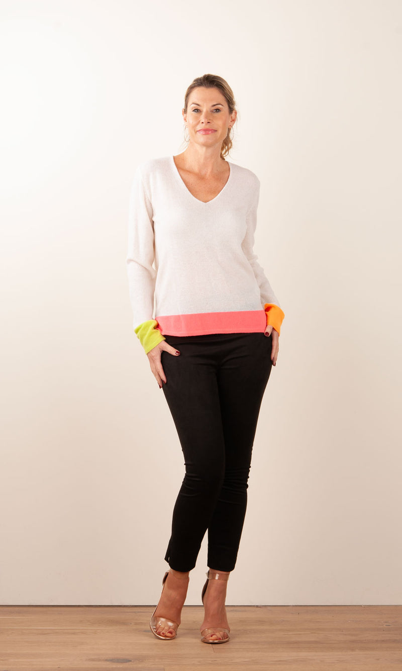 Pullover Weiß | Multicolor