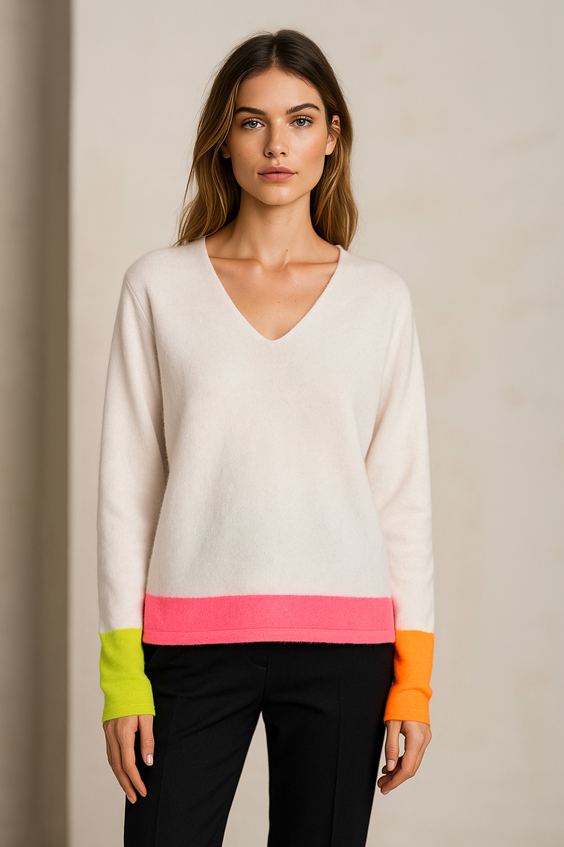 Pullover Weiß | Multicolor