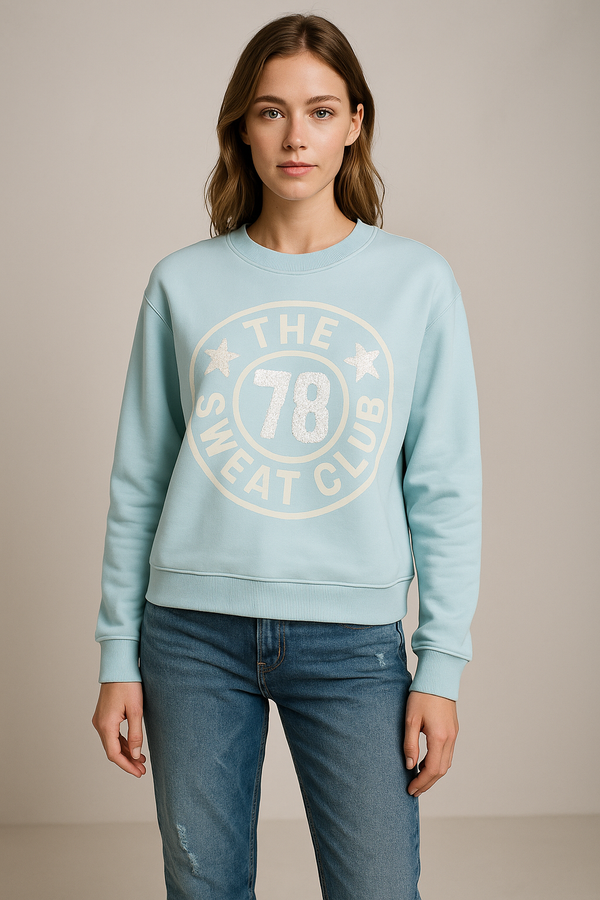 Sweatshirt Hellblau