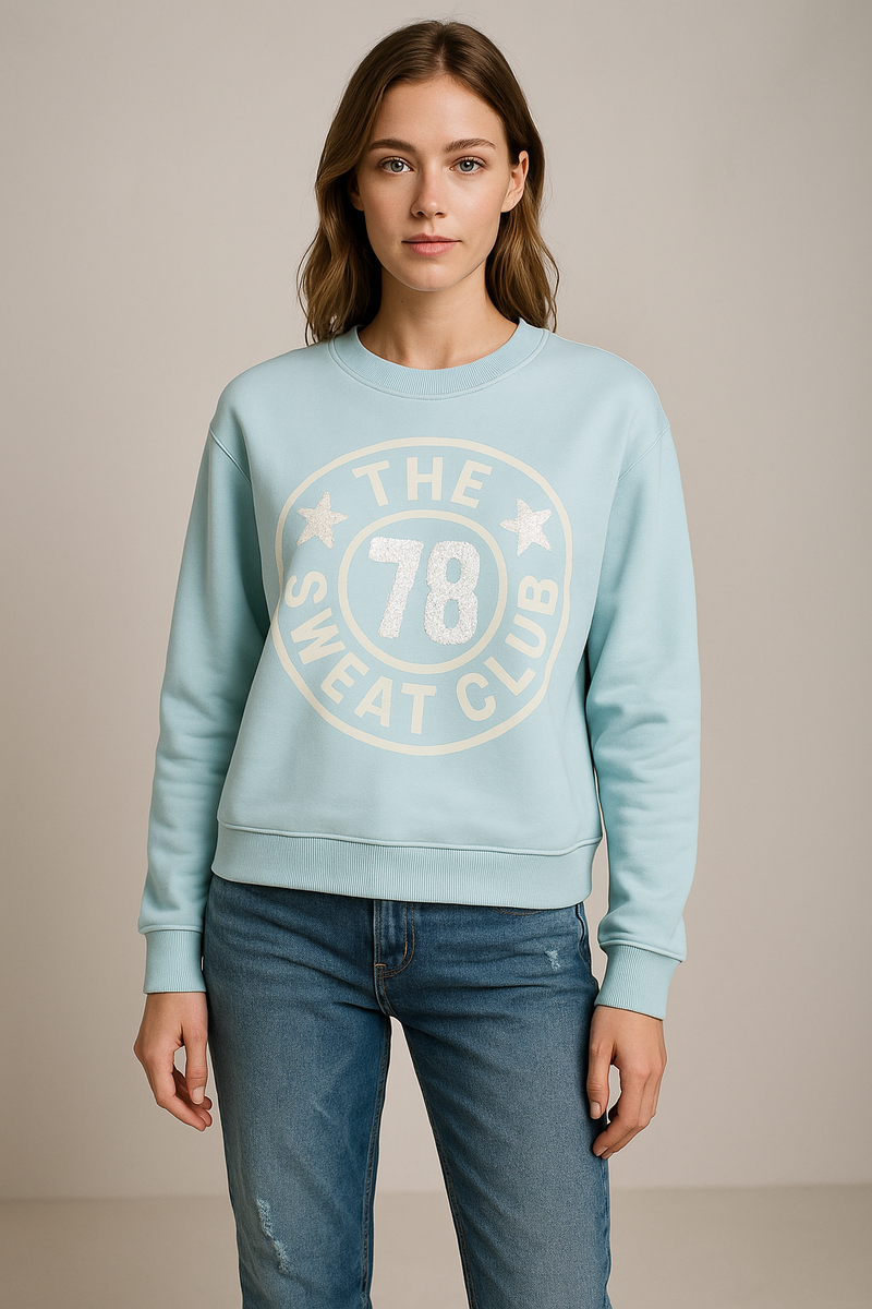 Sweatshirt Hellblau