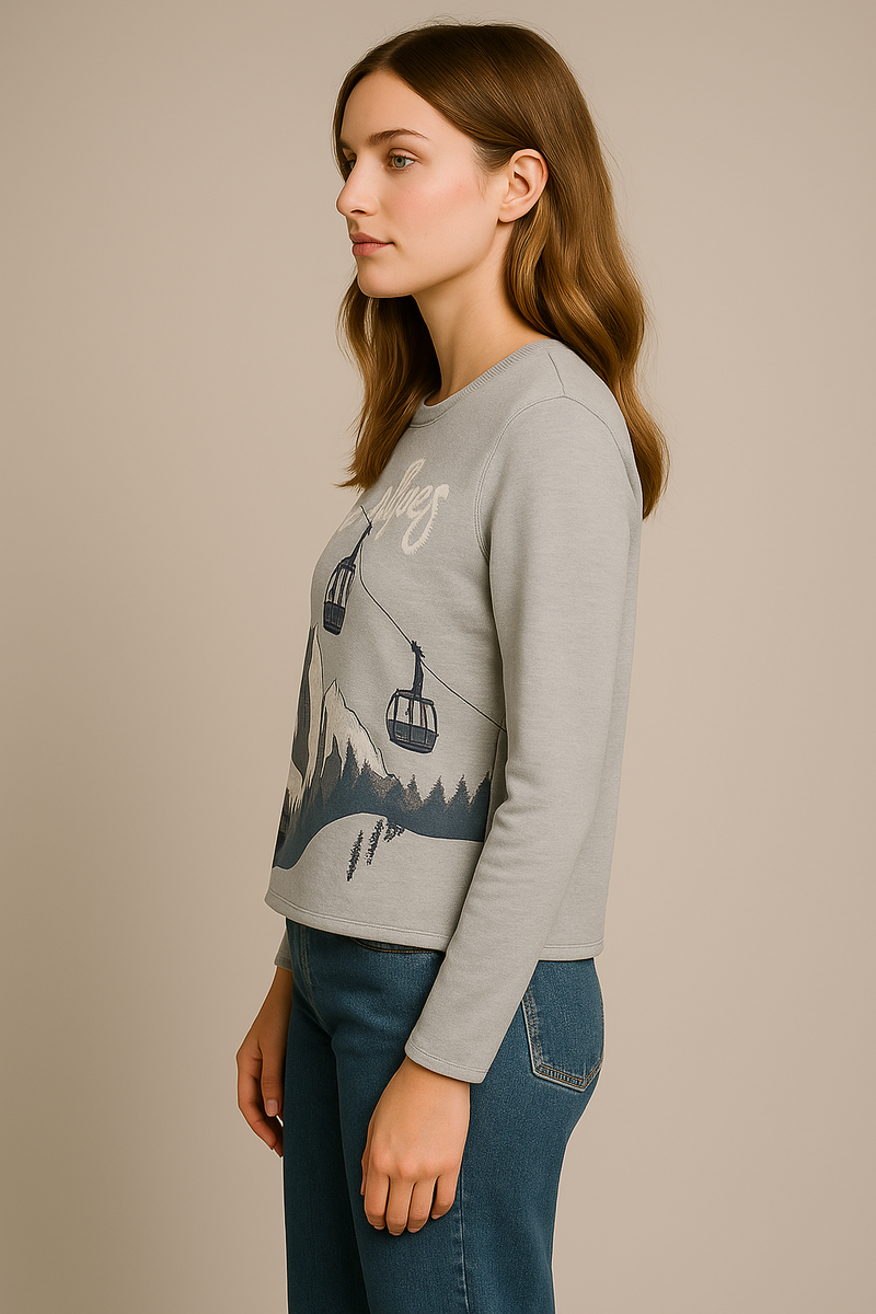 Pullover „Les Alpes“ Melange Grau