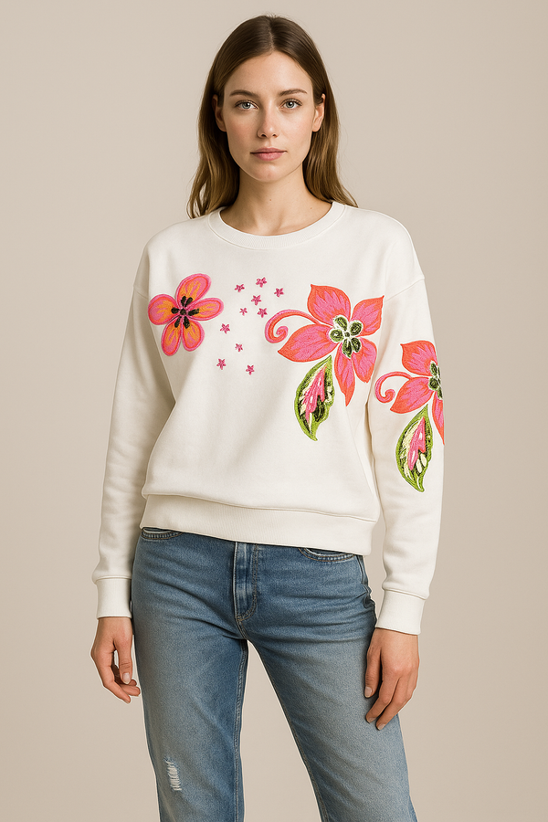 Sweatshirt Weiß | Multicolor