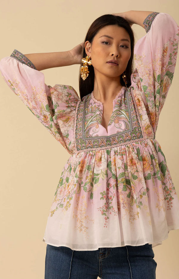 Shirt Rosa | Grün | Multicolor