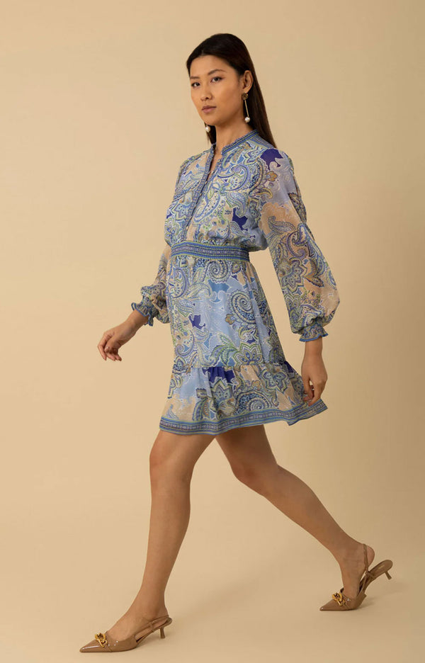 Kleid Blau | Grün | Multicolor