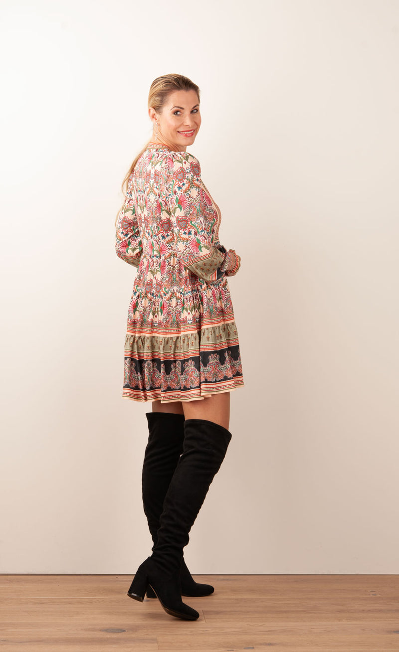 Kleid Puder | Grün | Multicolor