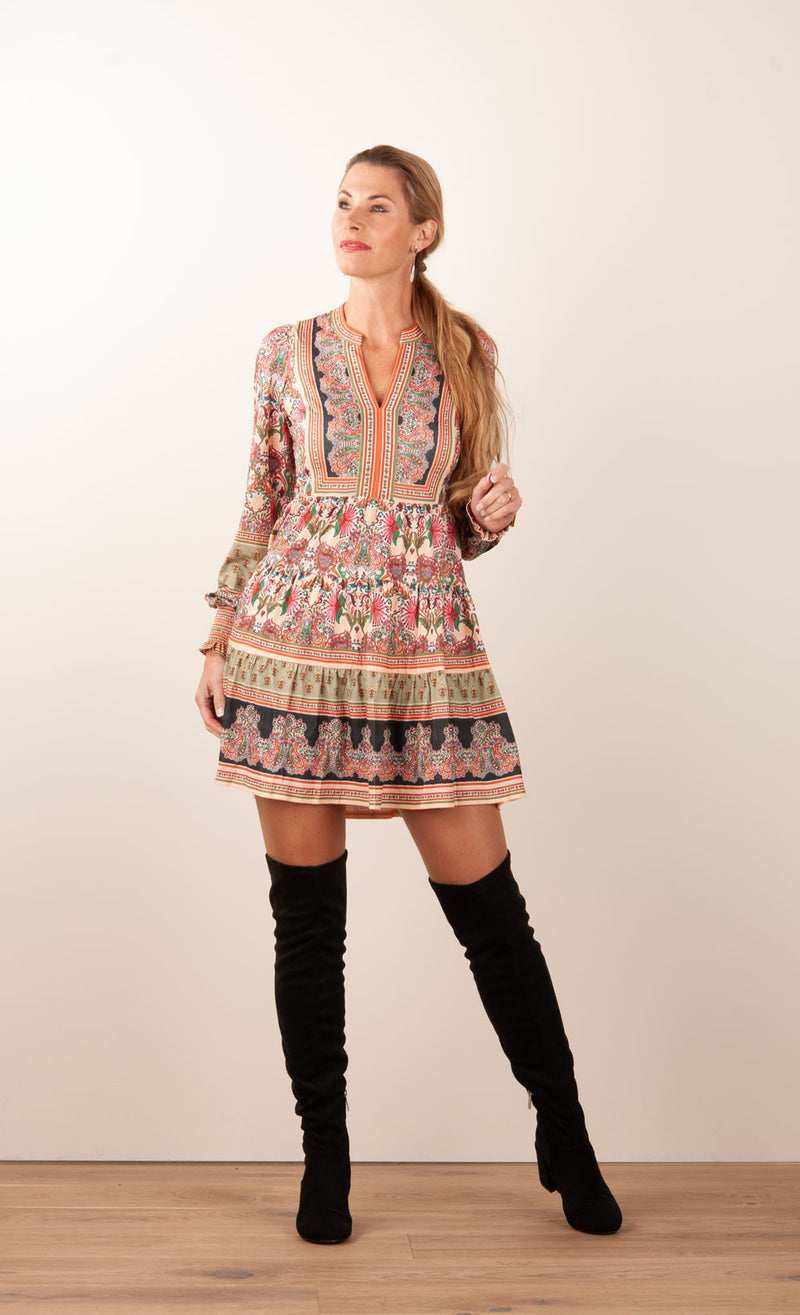 Kleid Puder | Grün | Multicolor