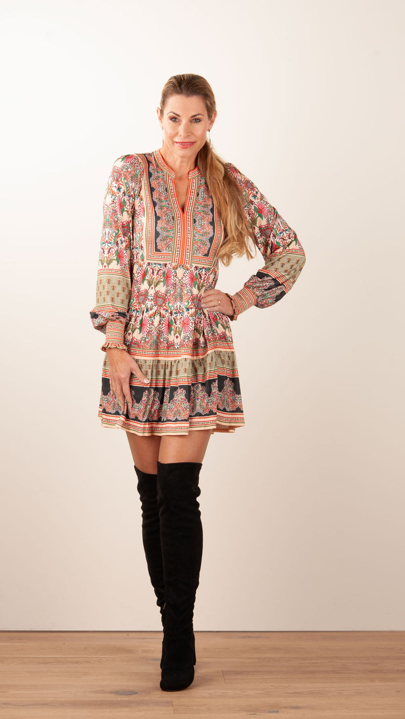 Kleid Puder | Grün | Multicolor