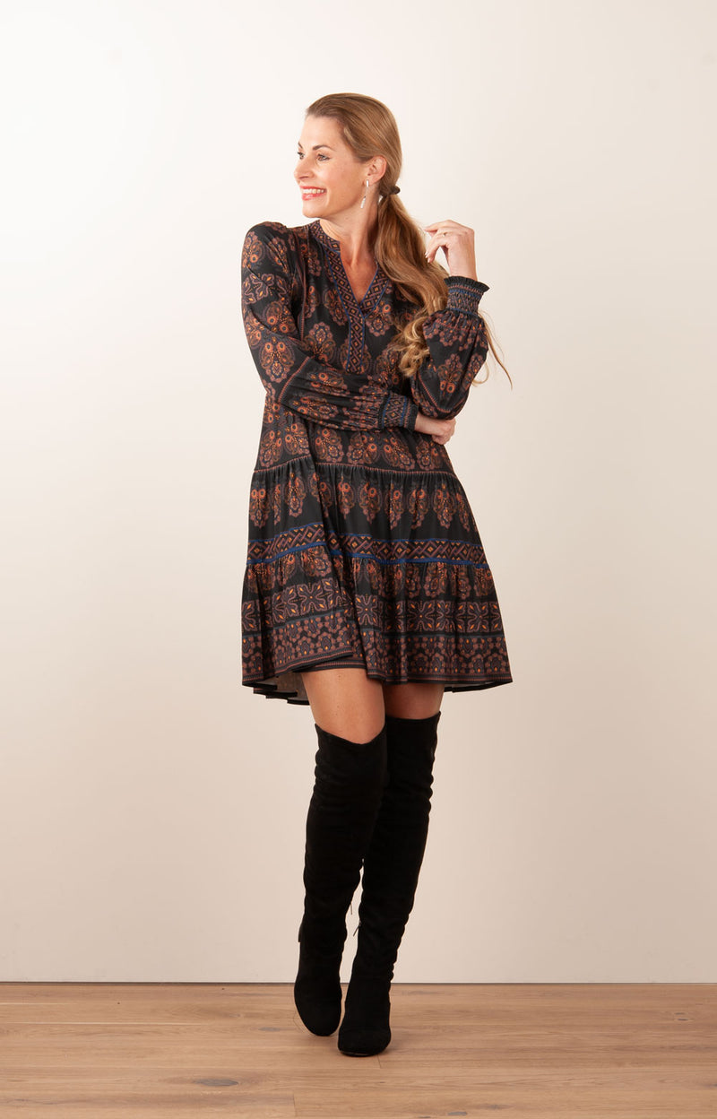 Kleid Schwarz | Multicolor