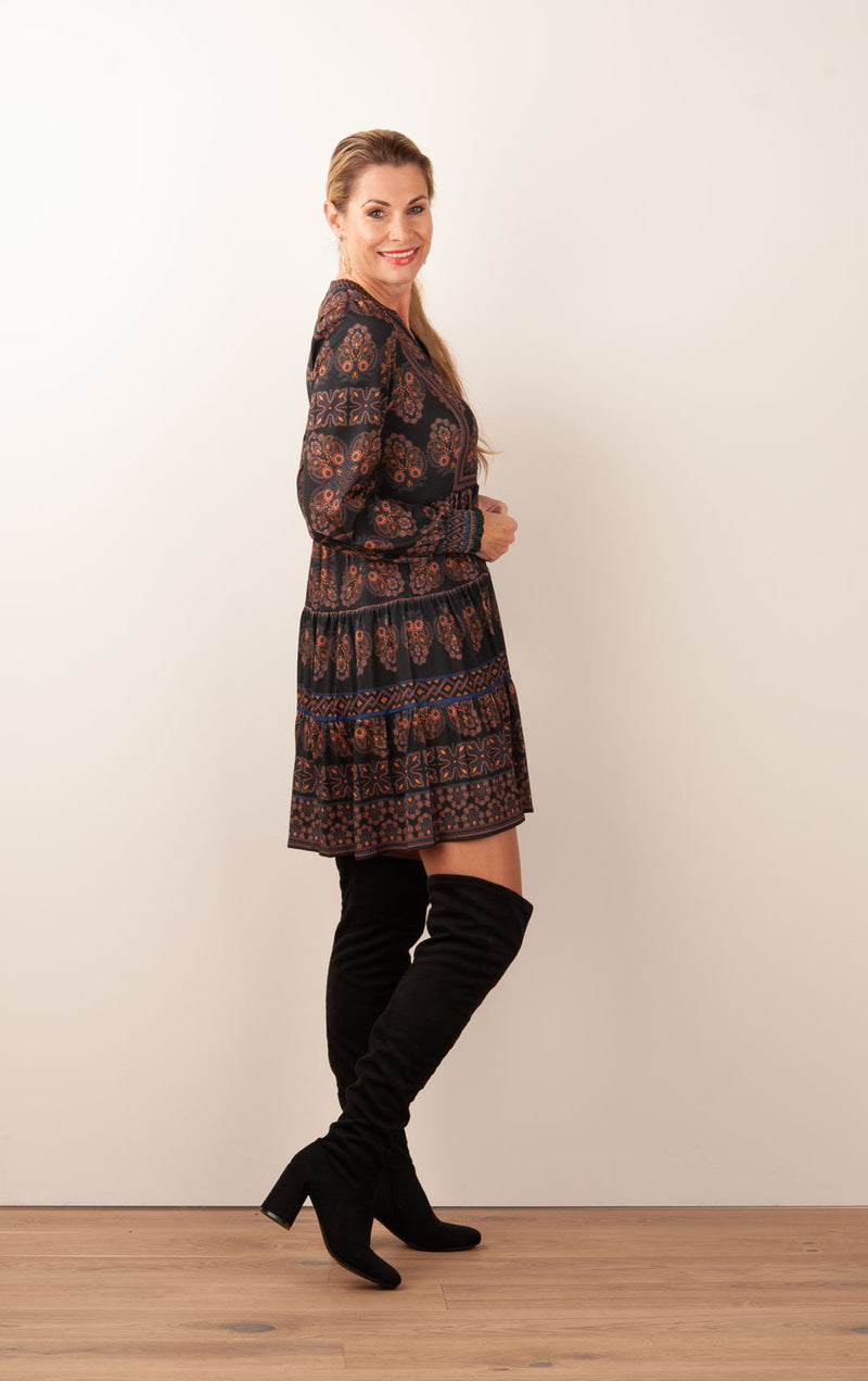 Kleid Schwarz | Multicolor