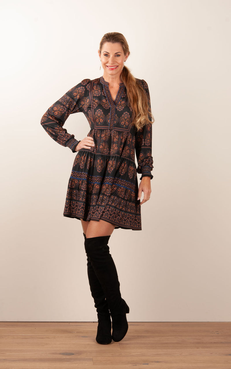 Kleid Schwarz | Multicolor