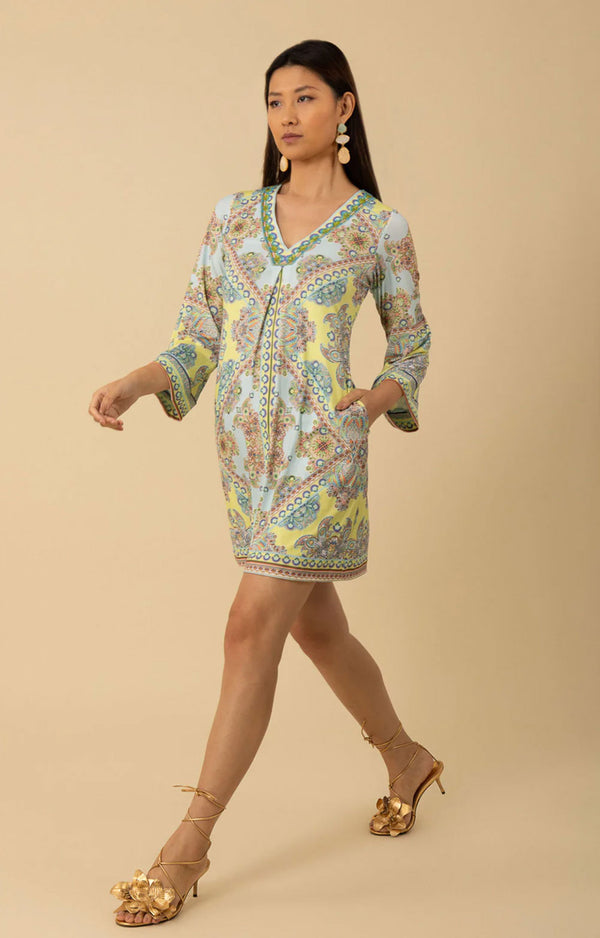 Kleid Grün | Blau