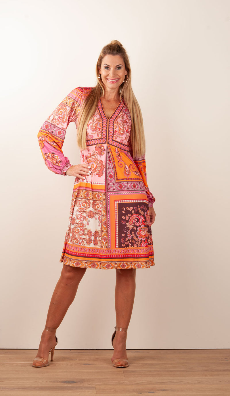 Kleid Rosa | Orange | Multicolor