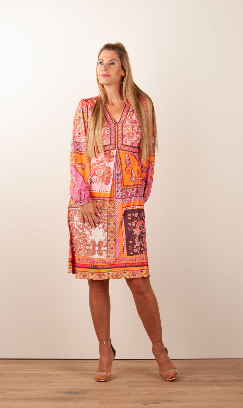 Kleid Rosa | Orange | Multicolor