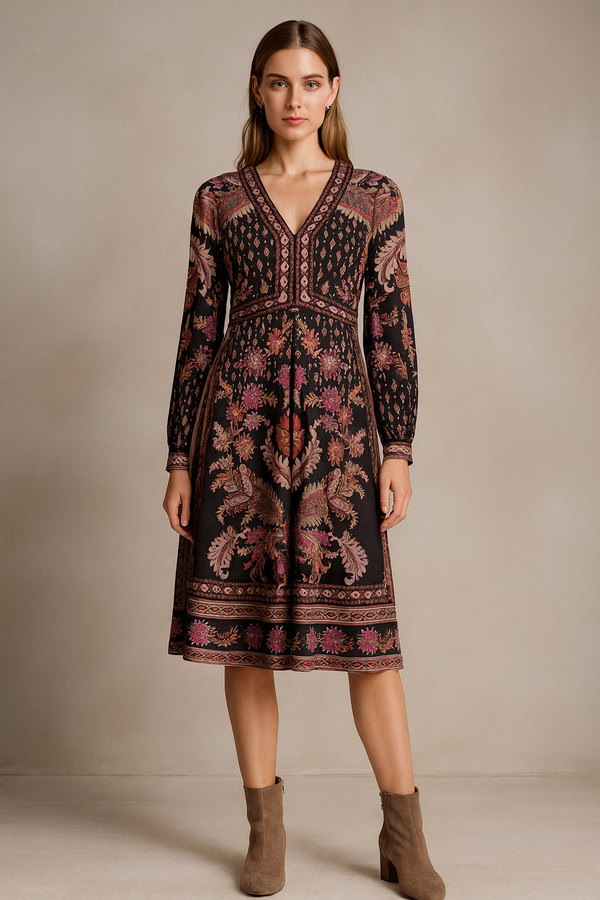 Kleid Schwarz | Multicolor