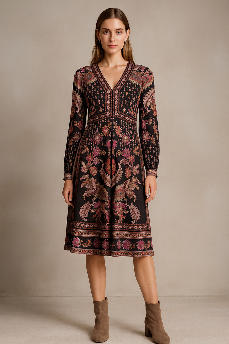 Kleid Schwarz | Multicolor