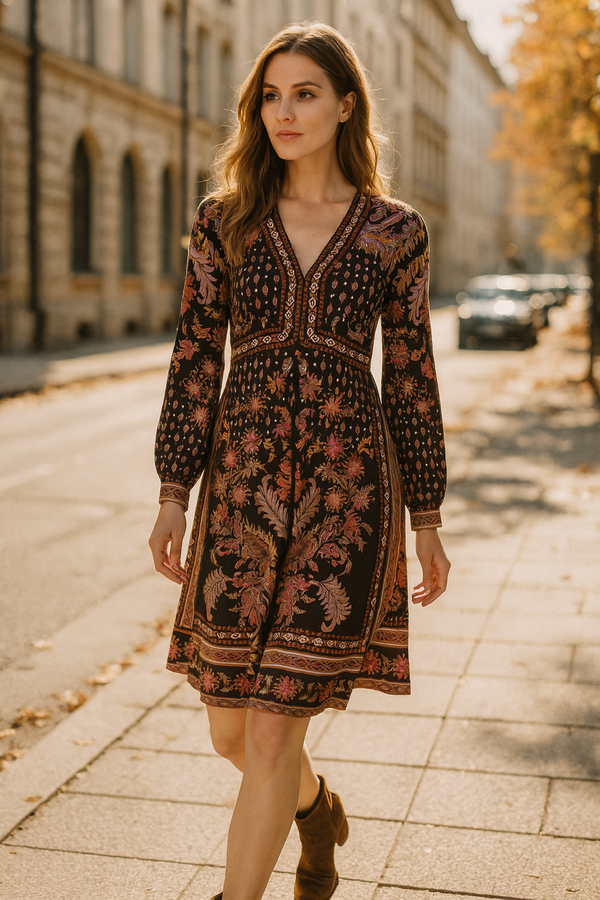 Kleid Schwarz | Multicolor