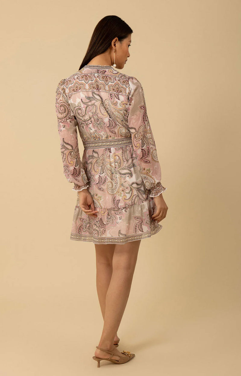 Kleid Weiß | Rosa | Taupe