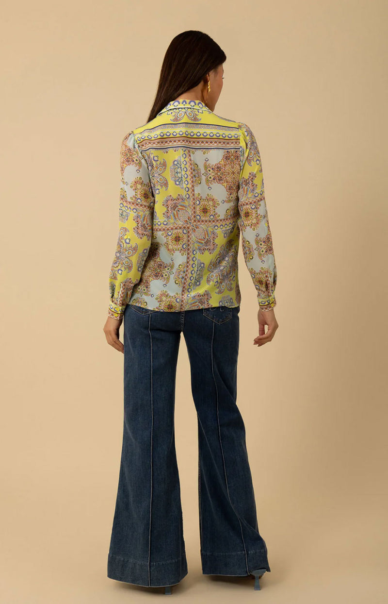 Blusenshirt Grün | Blau | Multicolor