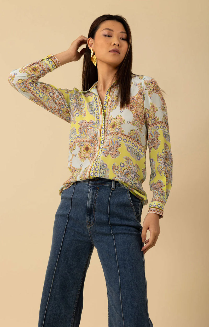 Blusenshirt Grün | Blau | Multicolor