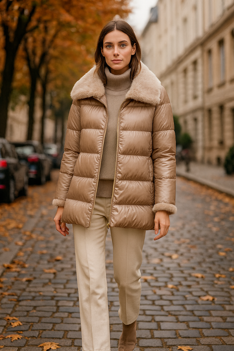 Daunenjacke Beige