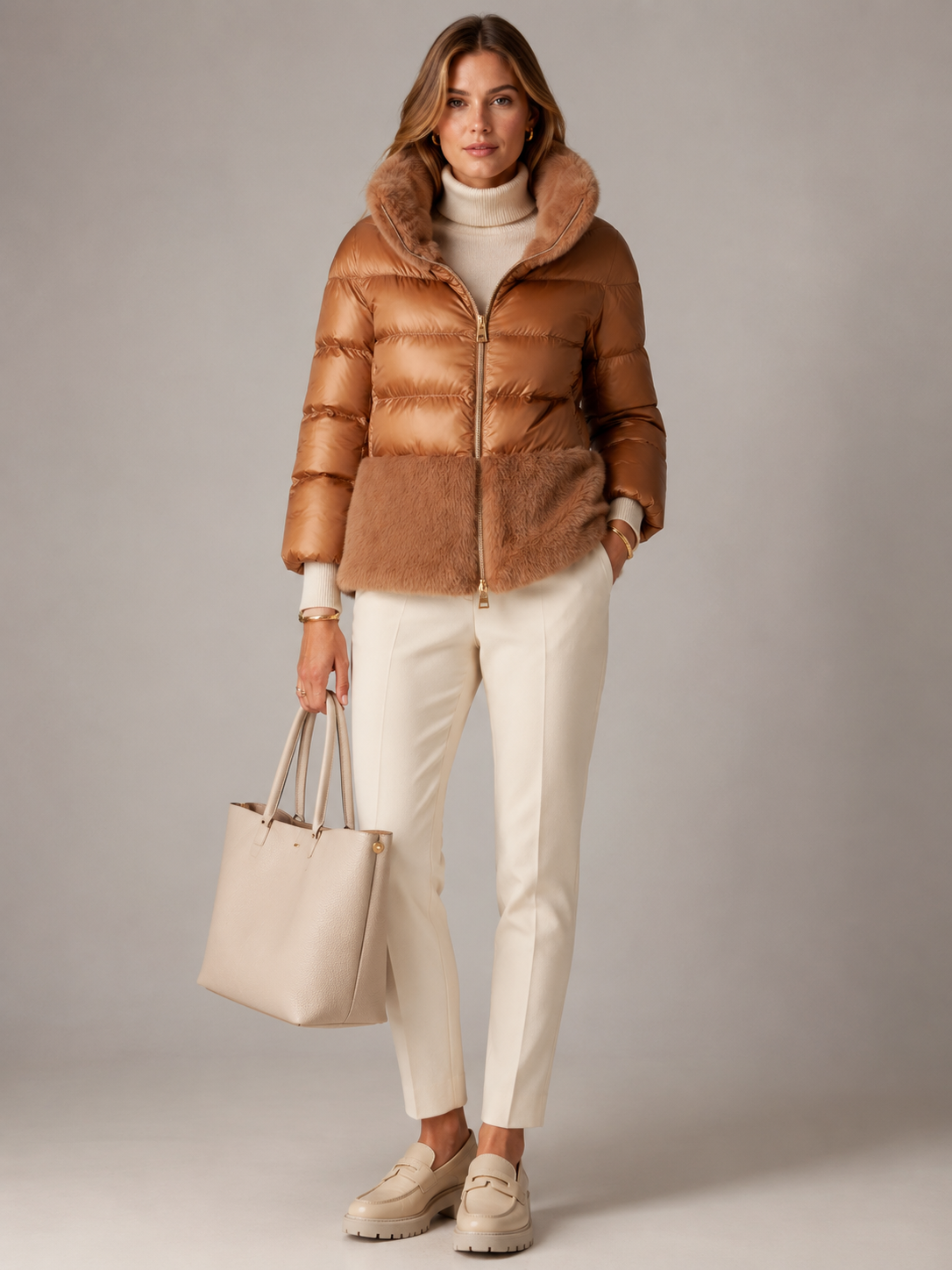 Daunenjacke Camel