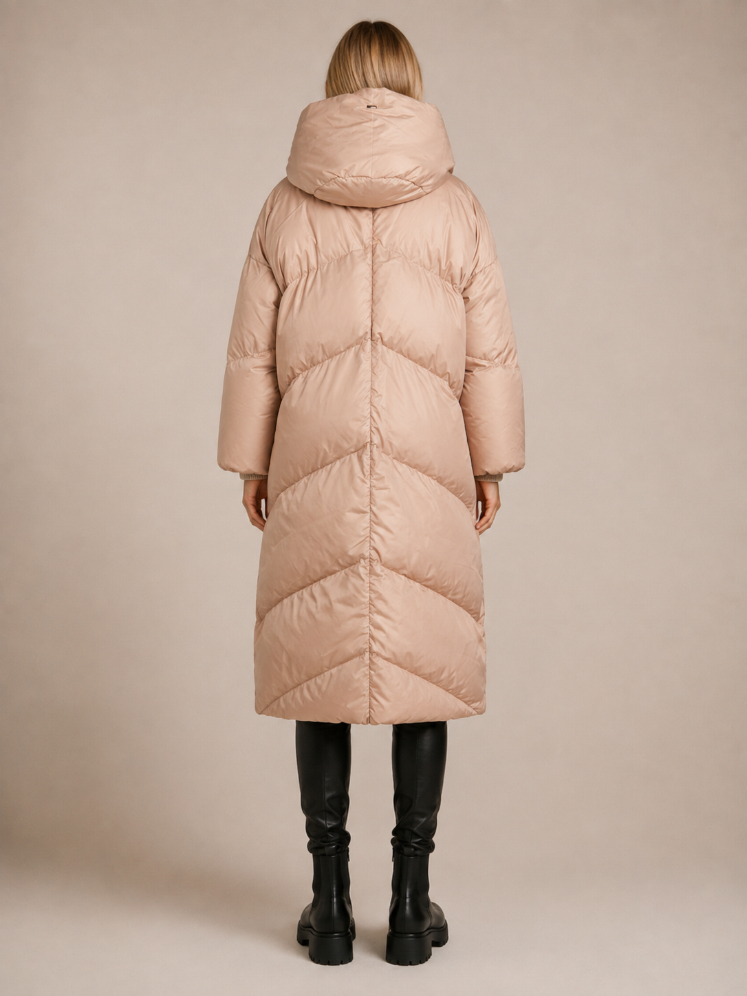 Statement-Daunenmantel „Puffer-Coat“ Beige