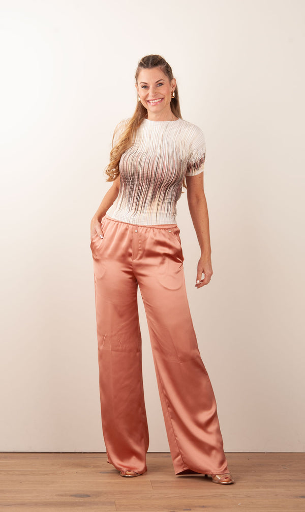 Shirt Creme | Lachs | Multicolor