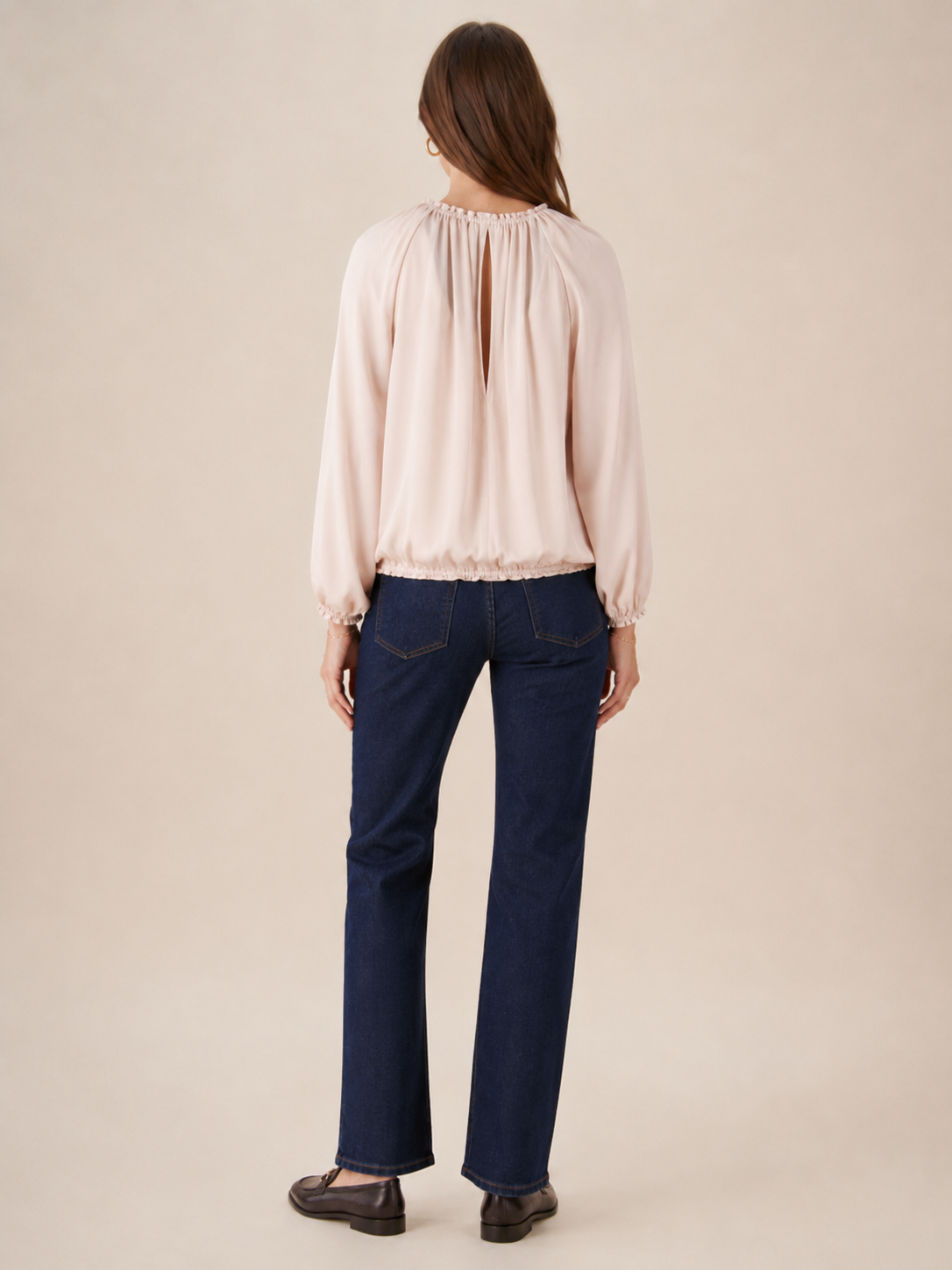 Bluse „Diana“ Hellbeige