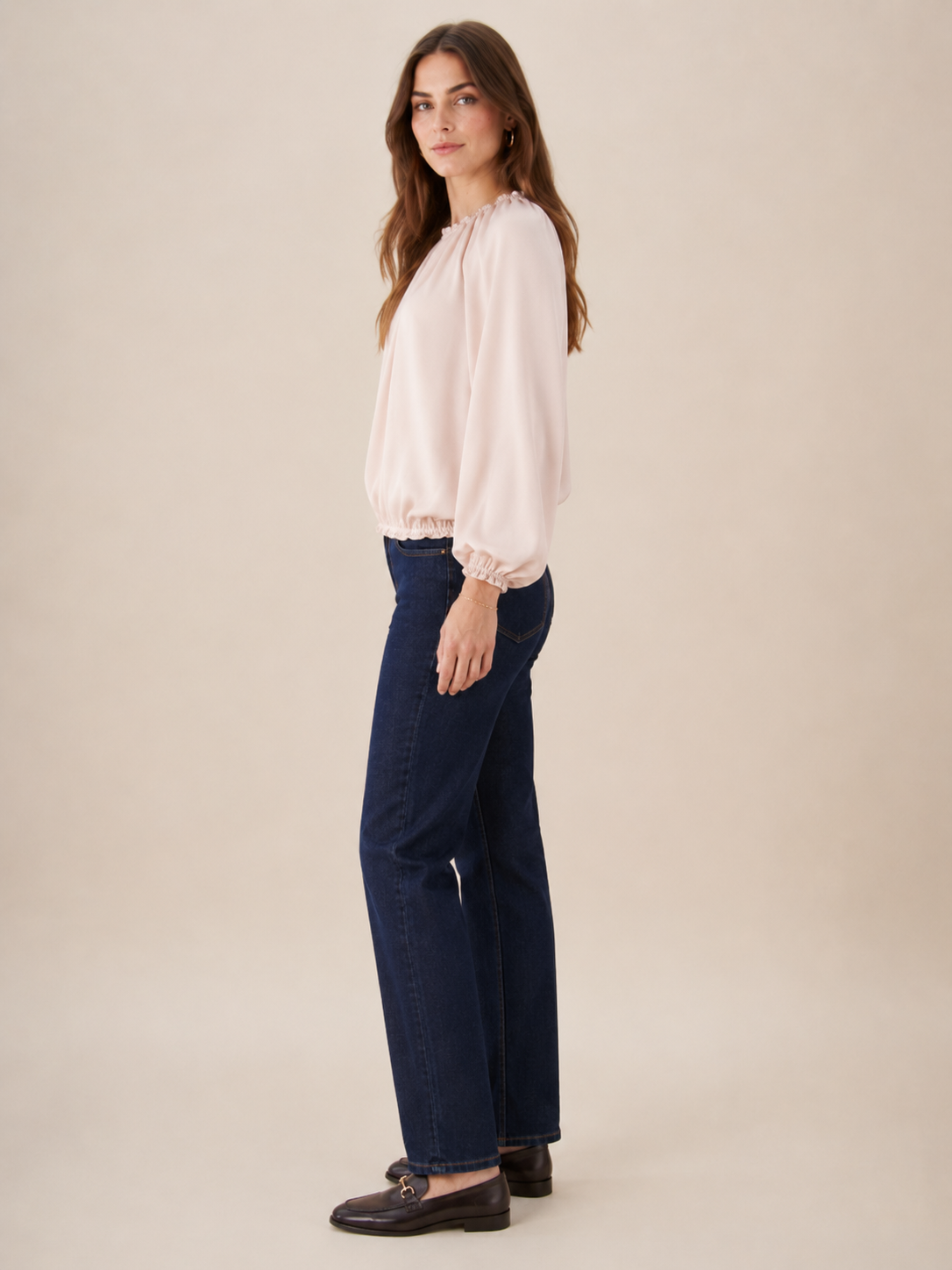 Bluse „Diana“ Hellbeige