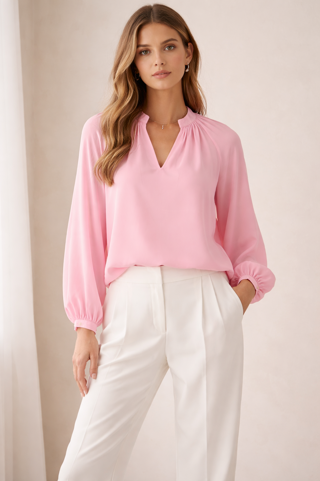 Seidenbluse Rosa