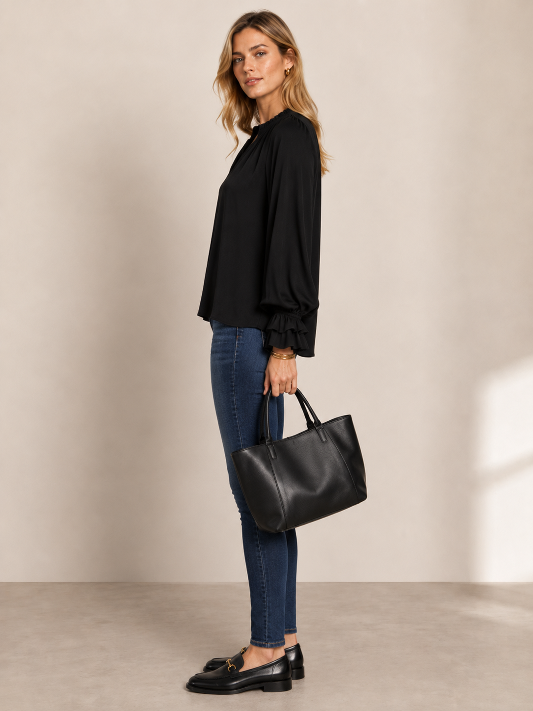 Seidenbluse "Ella" Schwarz
