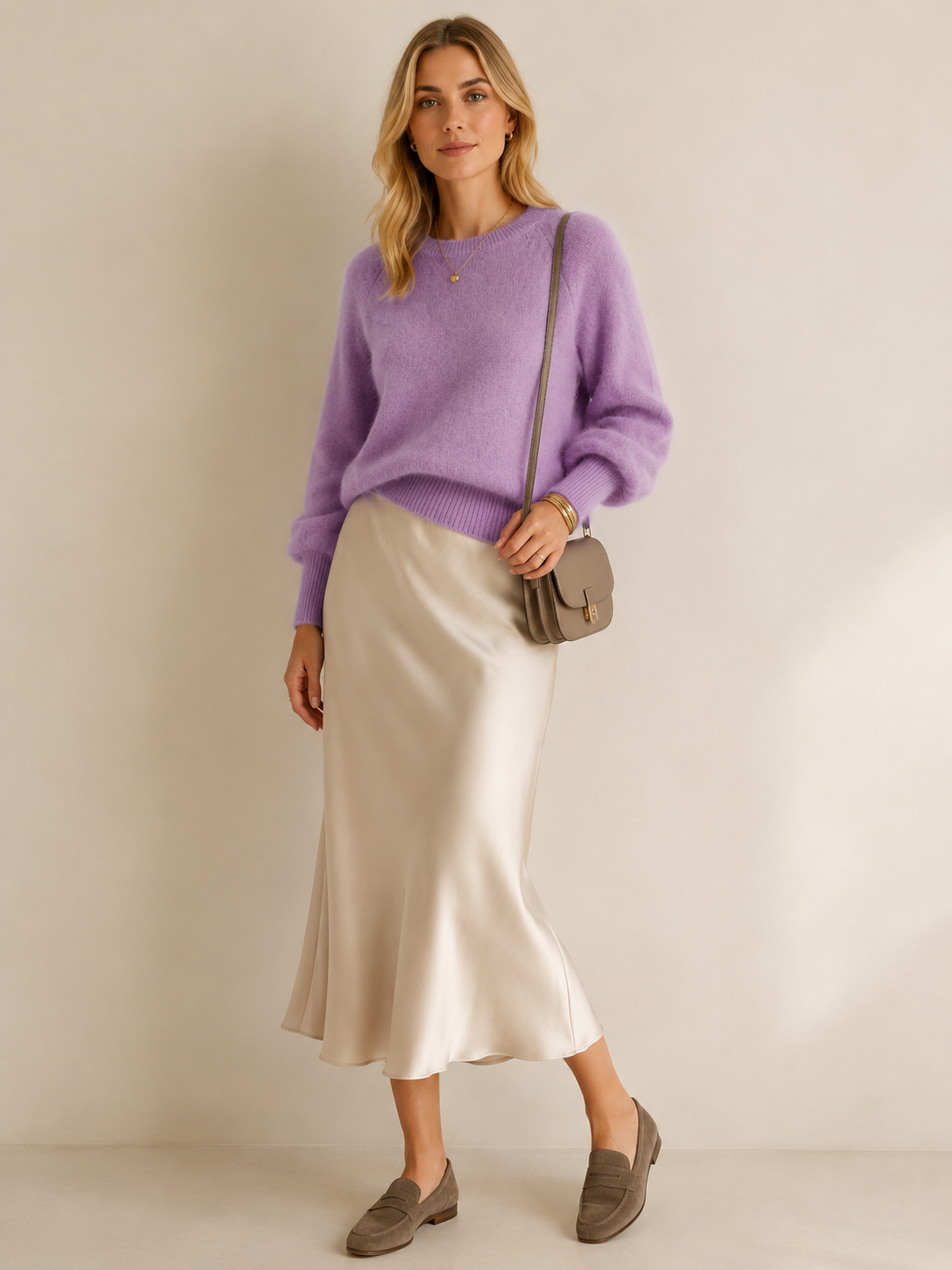 Kaschmir-Pullover „LINA“ Flieder