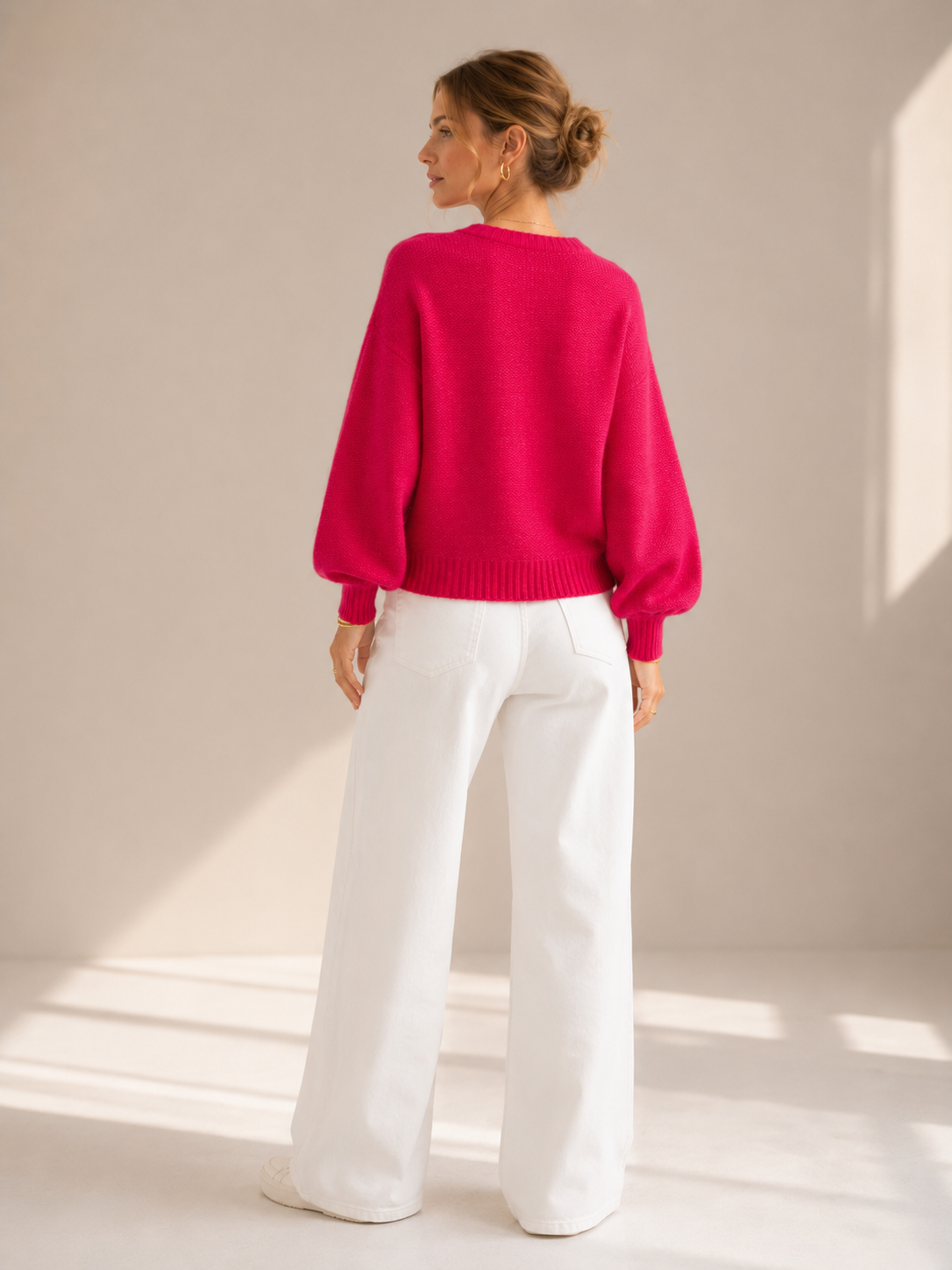 Statement-Kaschmir-Pullover „BELLA“ Korallrot