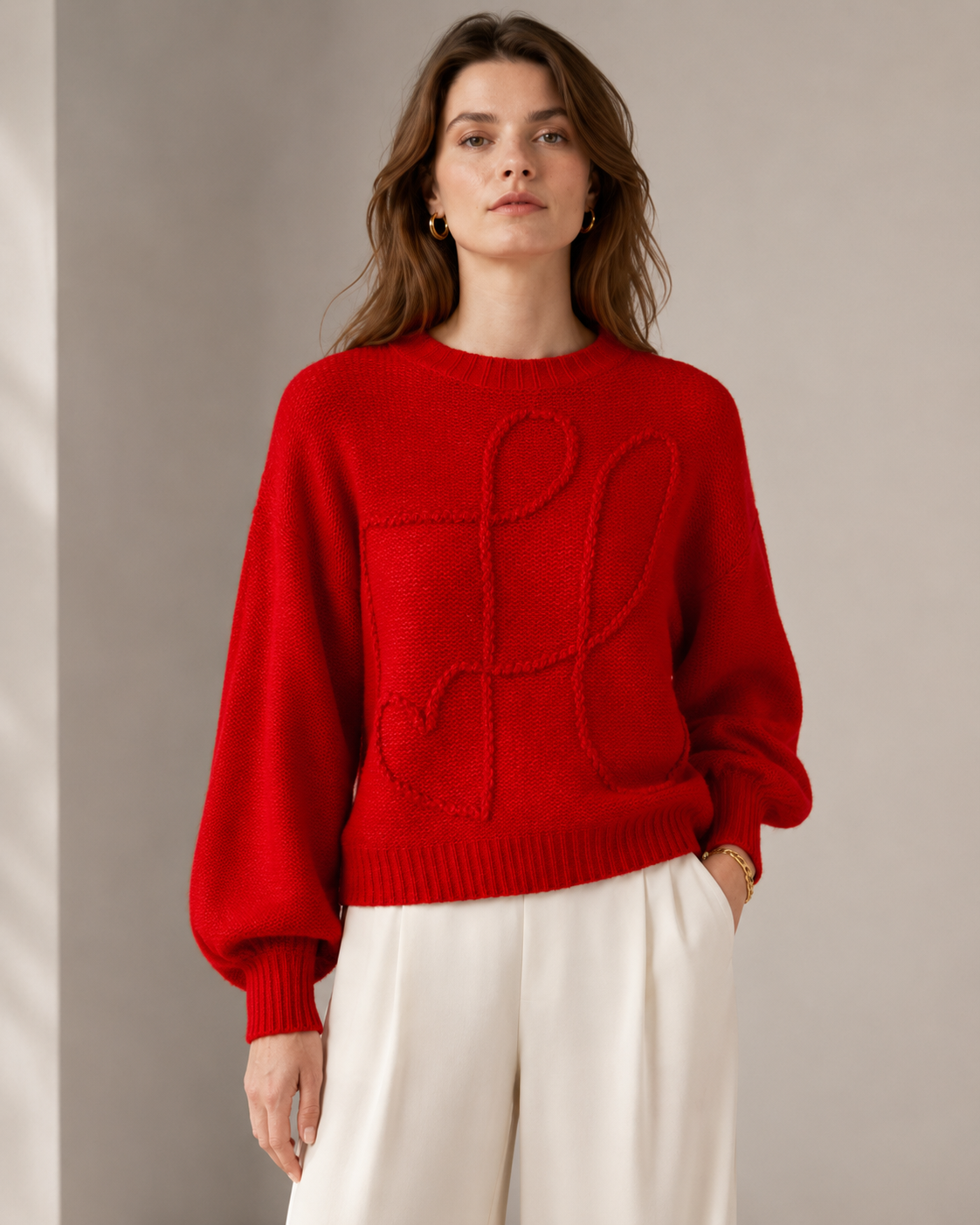 Statement-Kaschmir-Pullover „BELLA“ Rot