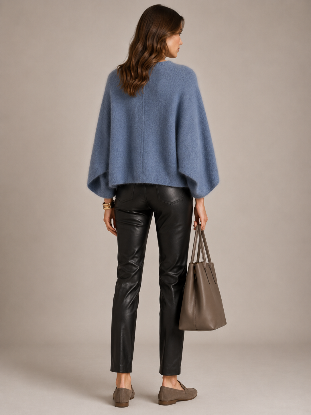 Kaschmir-Strickjacke „LENA“ Jeansblau
