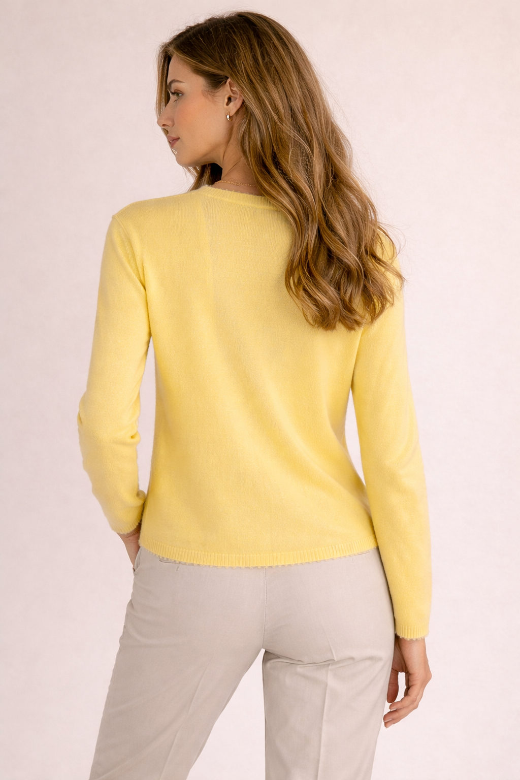 Kaschmir Strickjacke Gelb