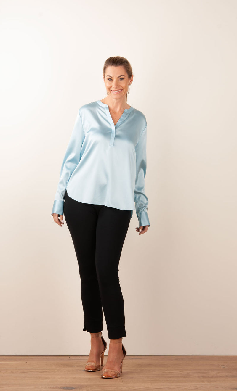 Bluse Hellblau