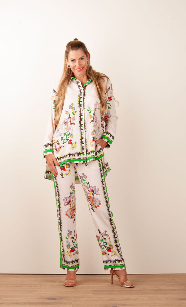 Bluse Puder | Grün | Multicolor