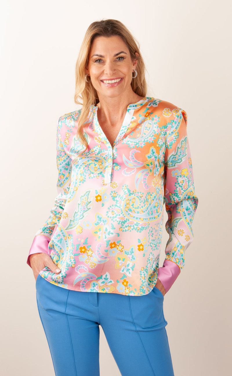 Herzensangelegenheit Bluse Rosa | Gelb | Multicolor