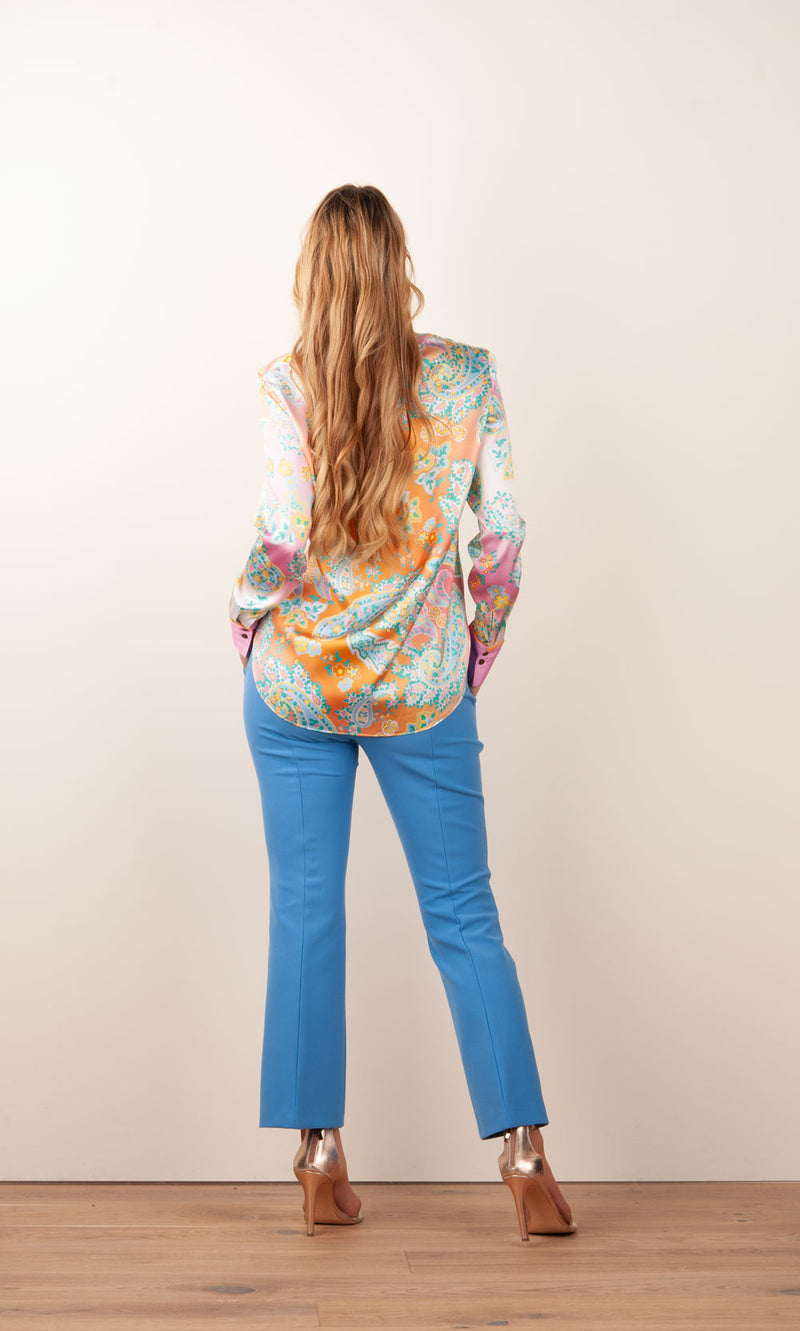 Bluse Rosa | Gelb | Multicolor